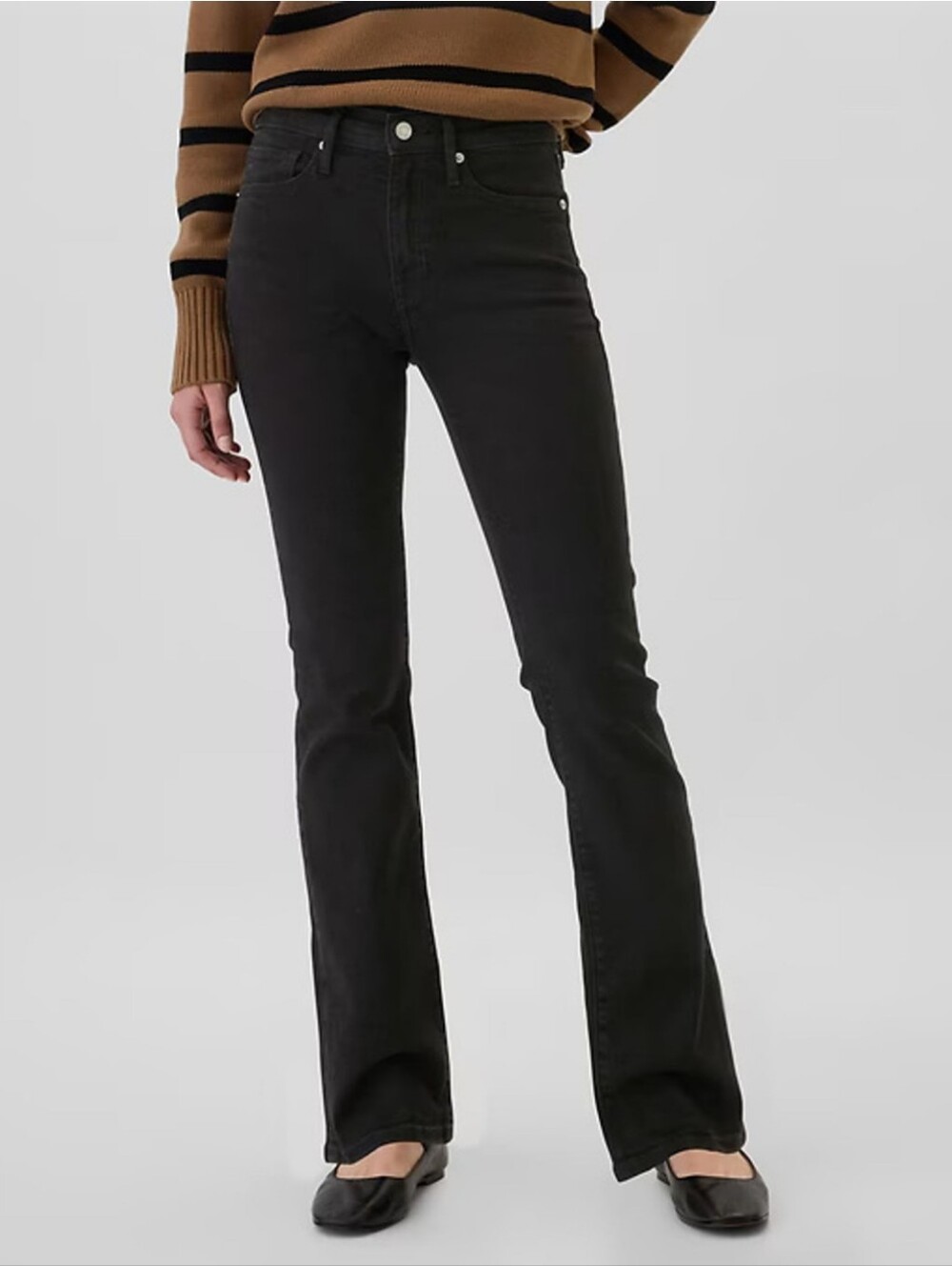GAP High Rise 70s Flare Jeans Black Wash Size‎ 30